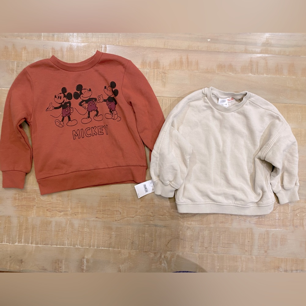 Disney Mickey Mouse Zara Positive is Happy baby boys oversized sweater